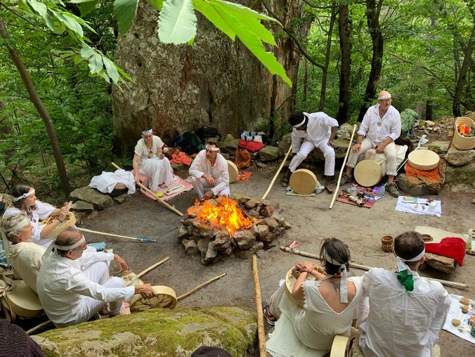 Pratique collective lors d’un précédent parcours
